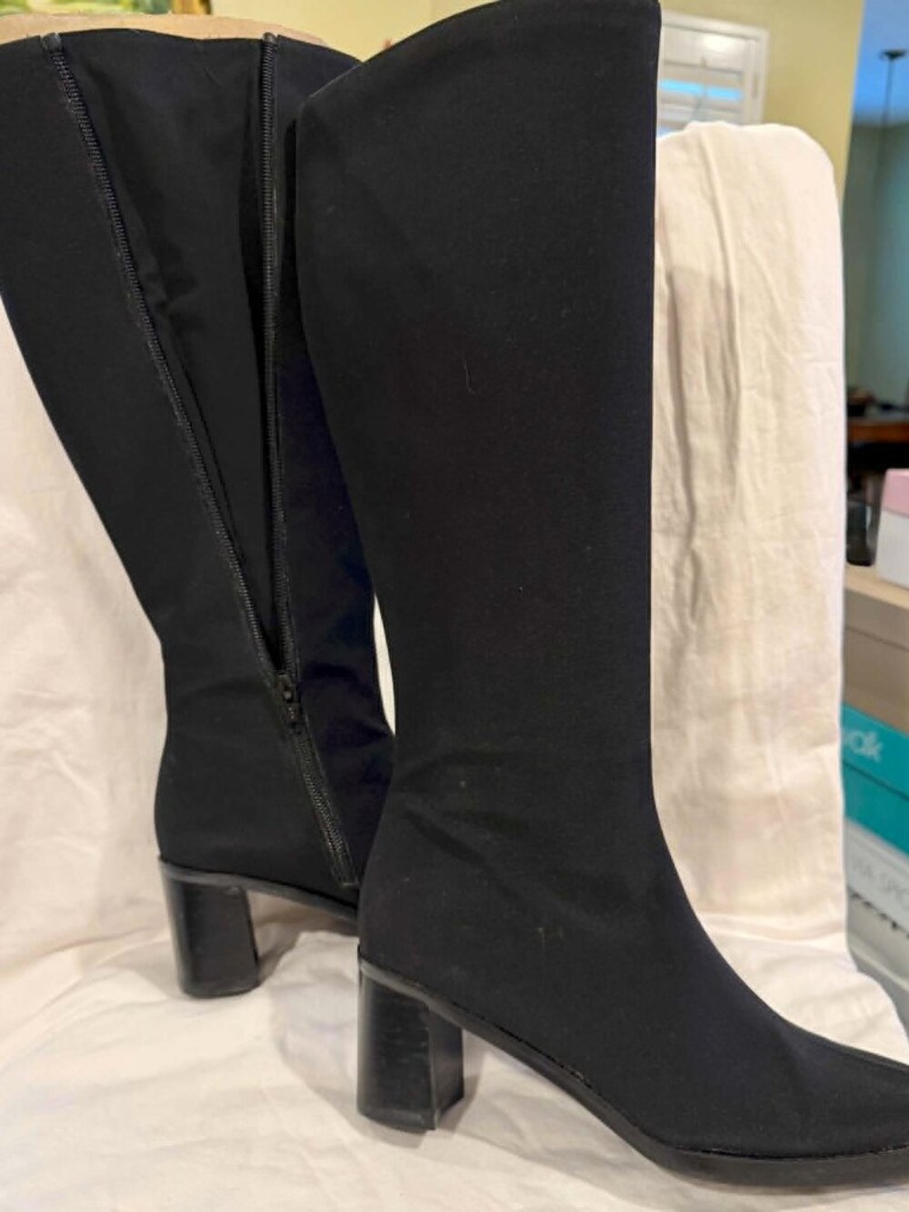 Stuart Weitzman Heeled MicroFabric Boot Size 5.5